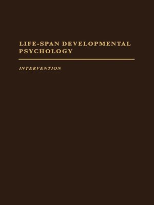 cover image of Life-Span Developmental Psychology - Intervention